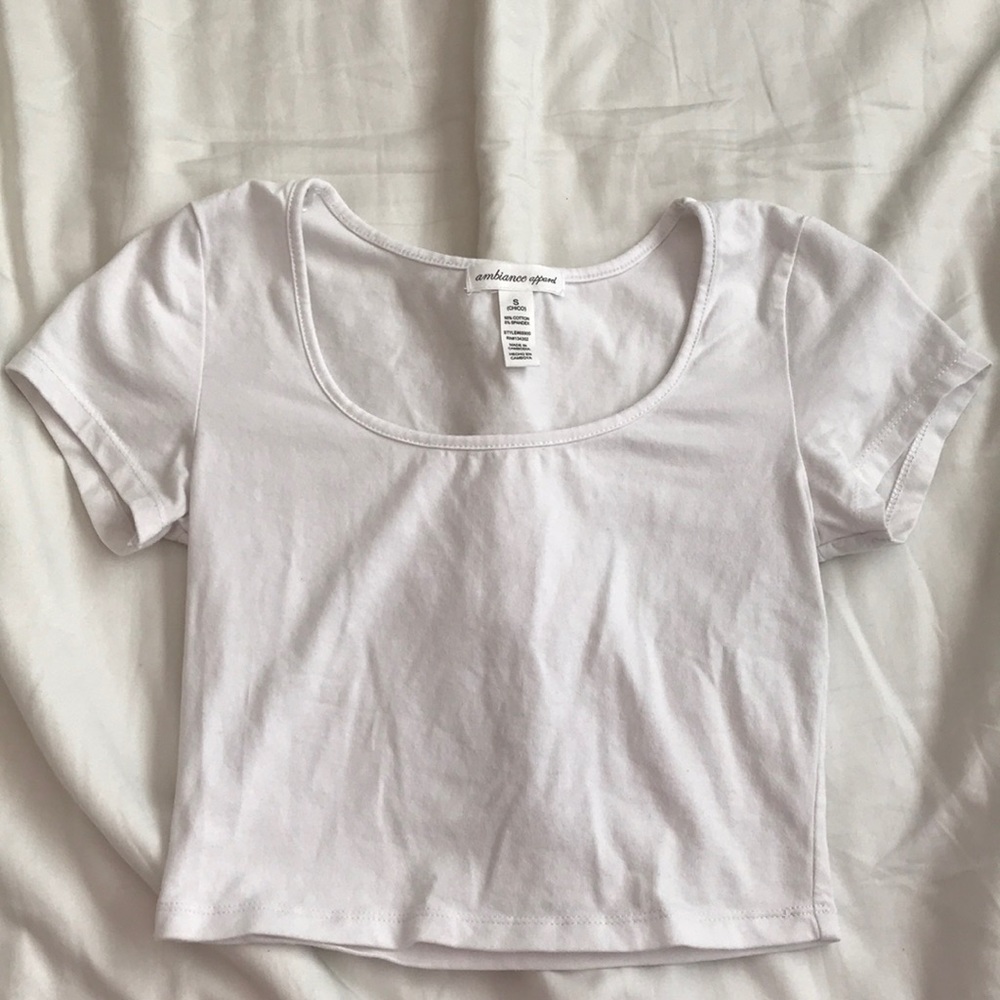 white crop top